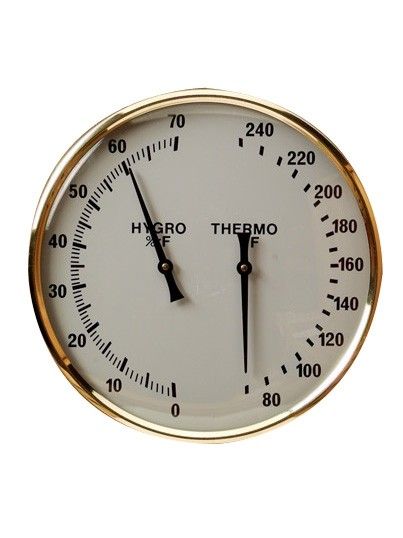 Harvia Gold Rimmed Thermometer/Hygrometer