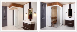 foldaway bathroom saunas